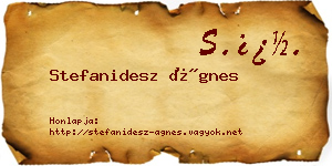 Stefanidesz Ágnes névjegykártya