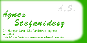 agnes stefanidesz business card